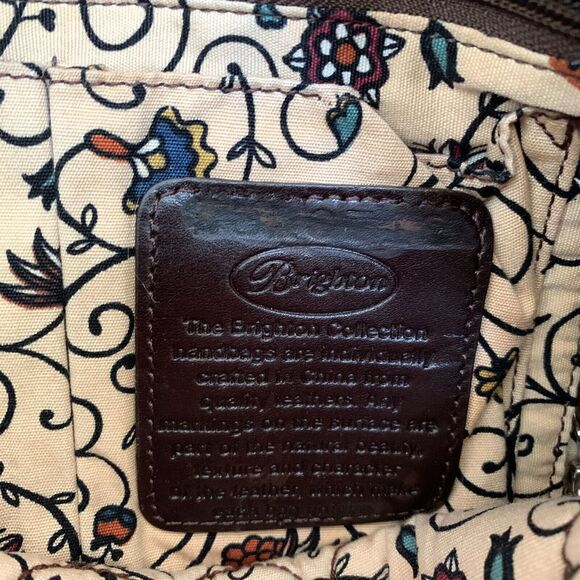 BRIGHTON Multicolor Floral Heart-Quilted Stitched Cotton Canvas Satchel - Picture 4 of 16